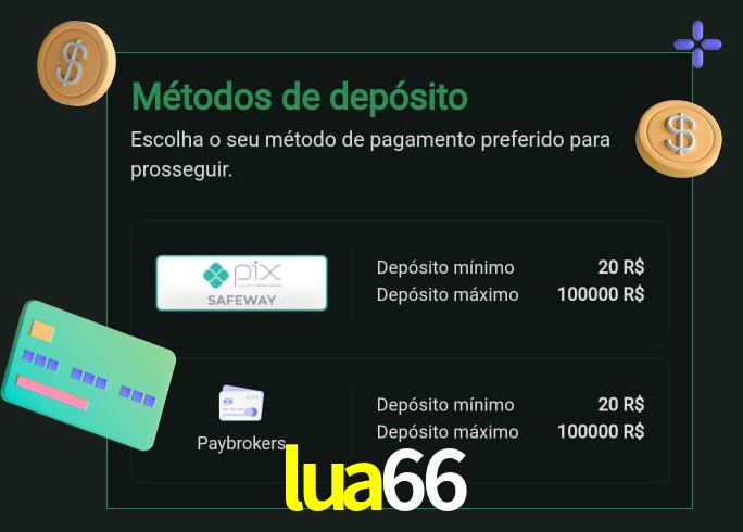 O cassino lua66 oferece uma grande variedade de métodos de pagamento